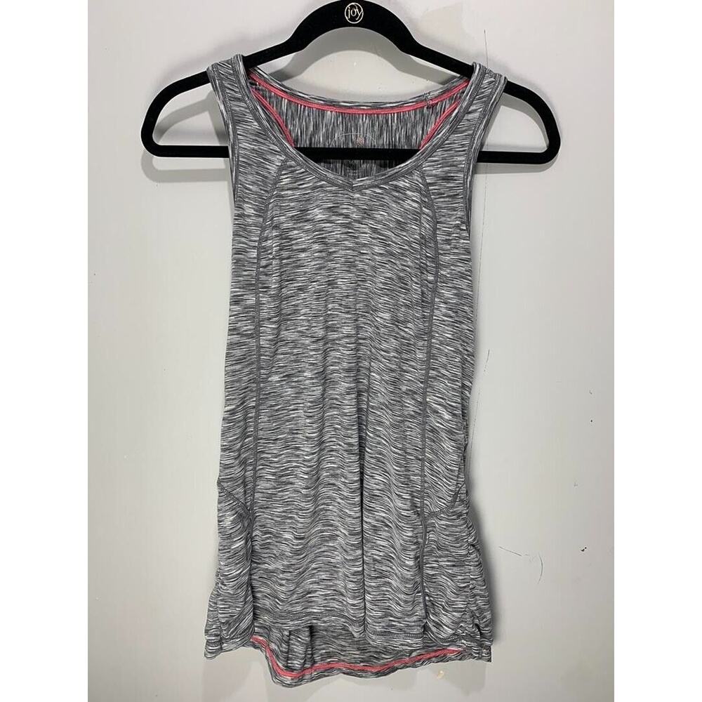 Tangerine Womens Athletic Tank Top Gray & Pink Size M With Back Zipper Pocket